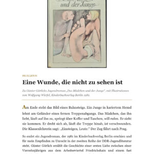 Feuilleton: Eine Wunde, die nicht zu sehen ist – Günter Görlichs „Das Mädchen und der Junge“
