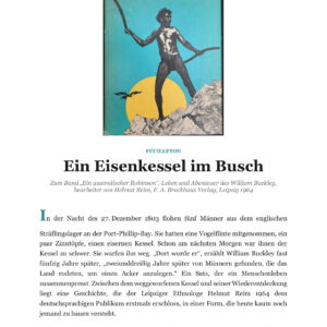 Feuilleton: Ein Eisenkessel im Busch (PDF-Datei)