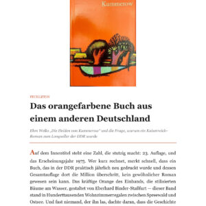 Das orangefarbene Buch aus einem anderen Deutschland - Die Heiden von Kummerow
